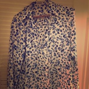 Express button down floral top